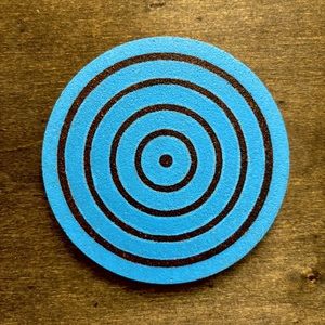 Boruto Blue Rinnegan Laser Engraved Painted Cork Coaster
